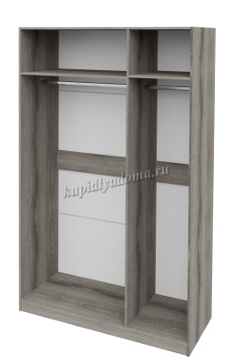 Шкаф комбинированный Манхэттен 3х дверный (Дуб гамильтон/Графит софт)